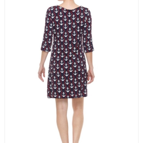 HATLEY Ropes & Anchors Print Peplum Sleeve Dress - Picture 4 of 12